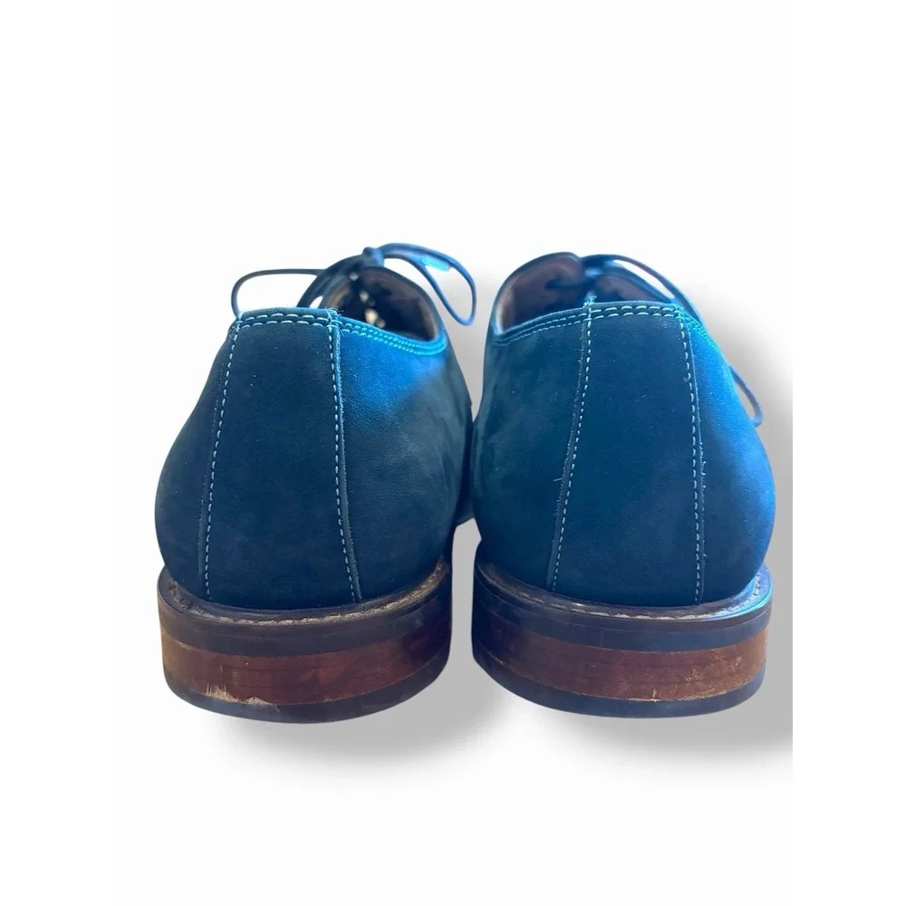 1901 Men's Oxford Dress Shoes Size 11 Blue Leather Derby Lace Up Casual Business